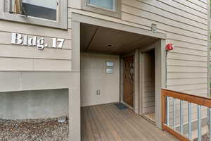 View of exterior entry
