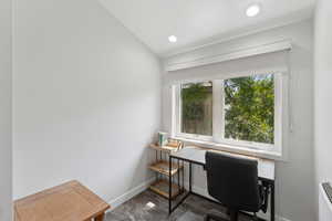 Office space featuring baseboards