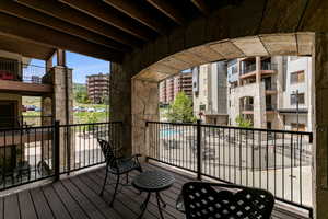 View of wooden terrace