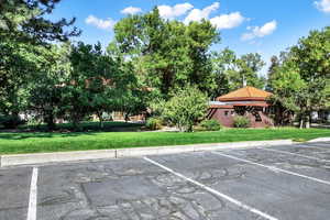 View of uncovered parking lot