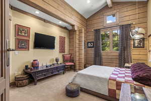 Bedroom featuring carpet floors and recessed lighting