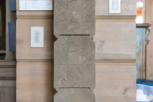 Detailed view of wooden walls