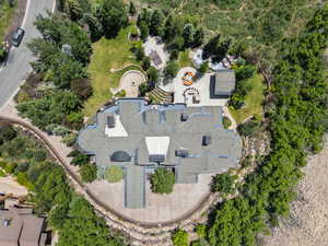 Aerial view of property and surrounding area