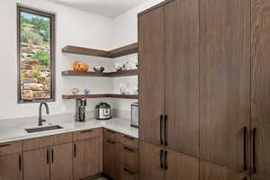 Pantry with a sink