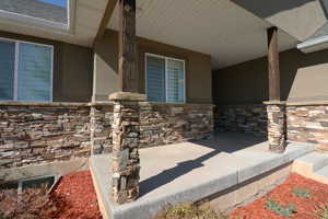 View of covered porch