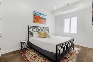 Bedroom with baseboards