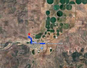 Aerial view of property's location