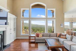 Living Room With Spectacular Views From Every Window