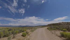 View of mountain background with rural landscape