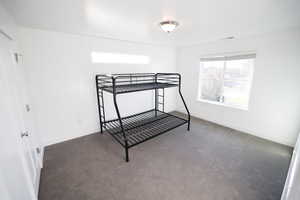 Bedroom featuring carpet floors
