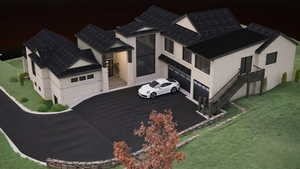 Aerial view at twilight