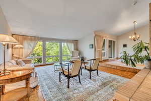 Living room and adjacent formal dining