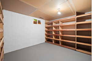 View of storage room