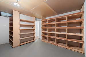 View of storage room