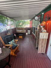 View of wooden terrace