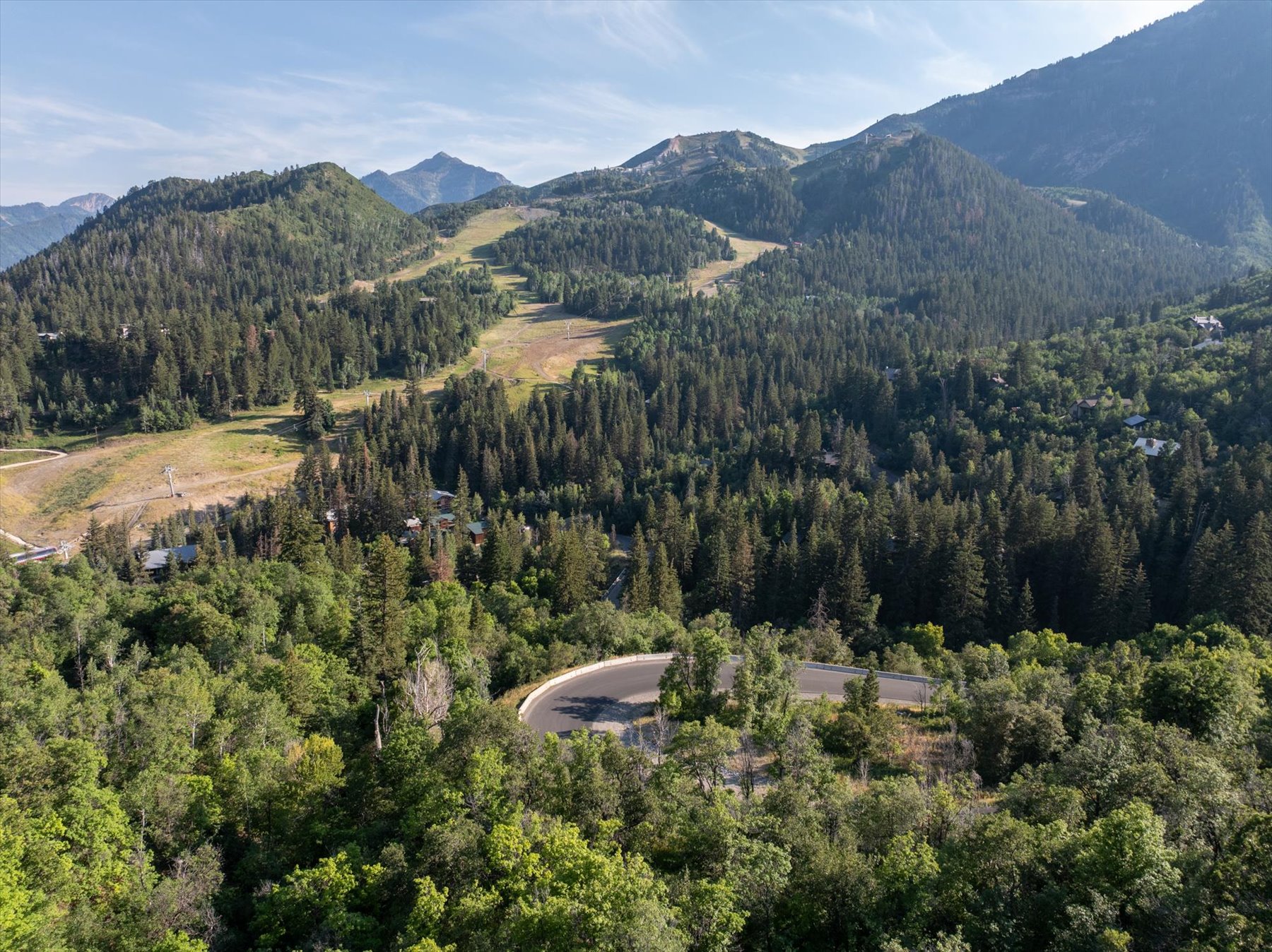 Views of the ski resort and Alpine Loop