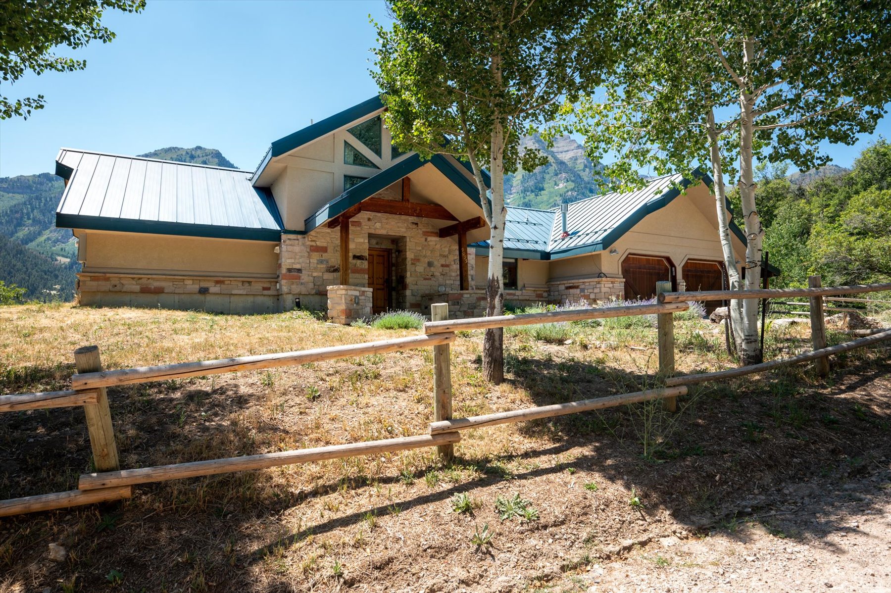 Front view of the home