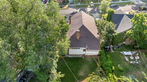 View from above of property