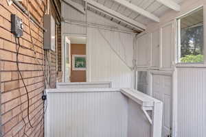 View of exterior entry