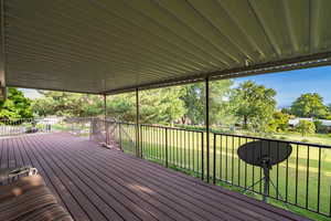 Deck with a lawn