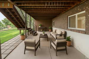 View of patio / terrace featuring an outdoor hangout area