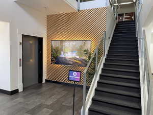 Staircase with elevator