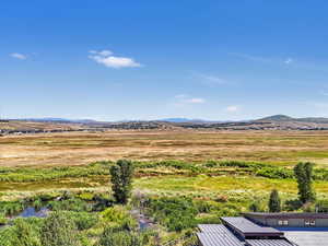 View of mountain background with rural landscape