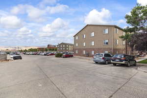 View of uncovered parking lot