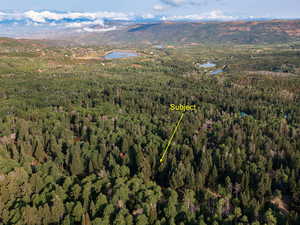 Aerial view of a large body of water
