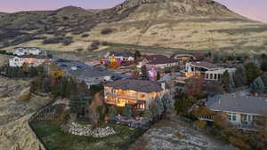 Mountain view featuring nearby suburban area