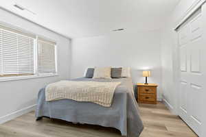 Bedroom 1 with New Flooring and Paint