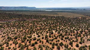 Overview of rural landscape with mountains and a desert landscape