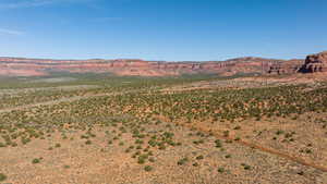 View of mountain background featuring a desert landscape and rural landscape