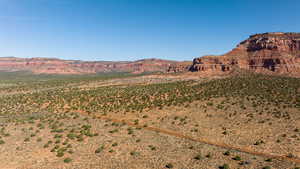 View of mountain background featuring a desert landscape and rural landscape