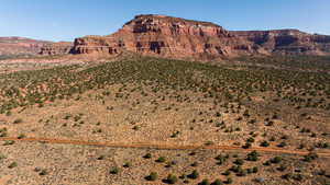 View of mountain background with rural landscape