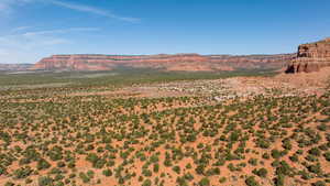 View of mountain backdrop featuring a desert landscape and rural landscape