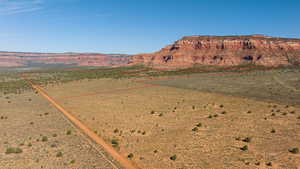 View of mountain background with rural landscape and a desert landscape