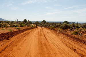 View of dirt / gravel road featuring a rural view