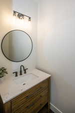 Half bathroom with vanity