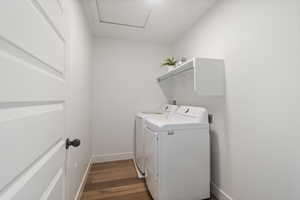 Laundry room, washer and dryer included