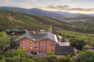View of subject property featuring mountains