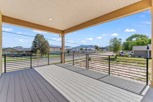 Deck featuring a residential view