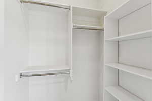 View of walk in closet
