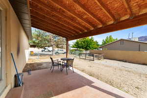 Fenced backyard