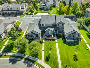 Aerial view of residential area