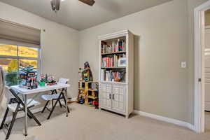 Bedroom being used as an office