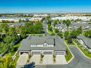 Bird's eye view of a mountain backdrop