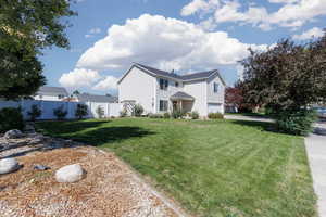 Traditional-style home with an attached garage
