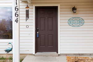 View of exterior entry