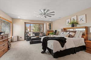 Primary Bedroom with incredible mountain and valley views!